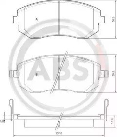 37446 ABS Передние тормозные колодки купить в Житомир