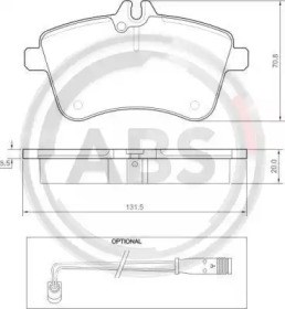 Тормозные колодки 37457 ABS