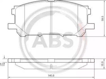 Колодки передние 37458 ABS