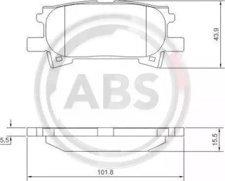 Задние тормозные колодки 37459 ABS