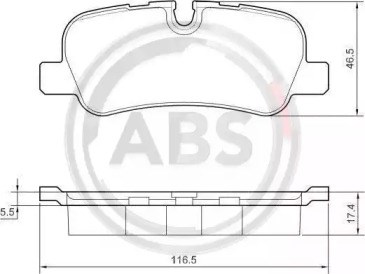 Колодки тормозные дисковые комплект 37500 ABS