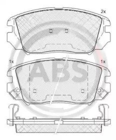 Передние тормозные колодки 37525 ABS
