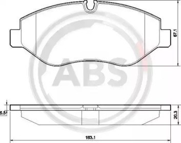 ABS 37553 Колодки тормозные передние дисковые в наличии Ирпень