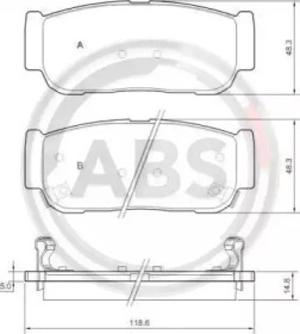 Колодки тормозные дисковые комплект 37567 ABS