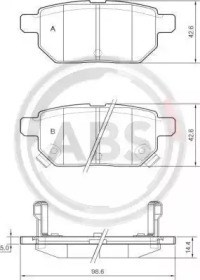 Колодки тормозные дисковые комплект 37580 ABS