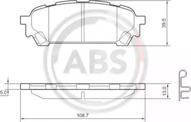 37611 ABS Колодки тормозные задние дисковые купить в Винница