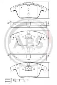 Колодки гальмівні передні, дискові 37612 ABS