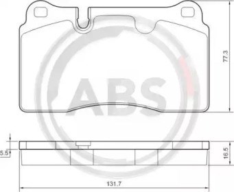 Передние тормозные колодки 37614 ABS