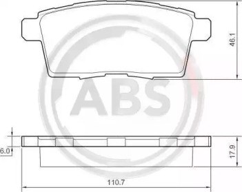 Колодки гальмові задні, дискові 37644 ABS