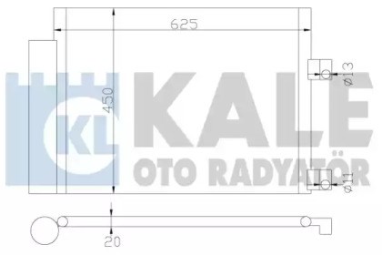 Радіатор системи охолодження кондиціонера 377300 Kale