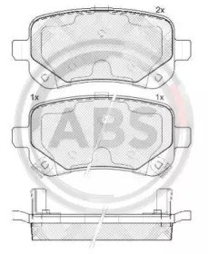 Колодки тормозные задние, дисковые 37733 ABS
