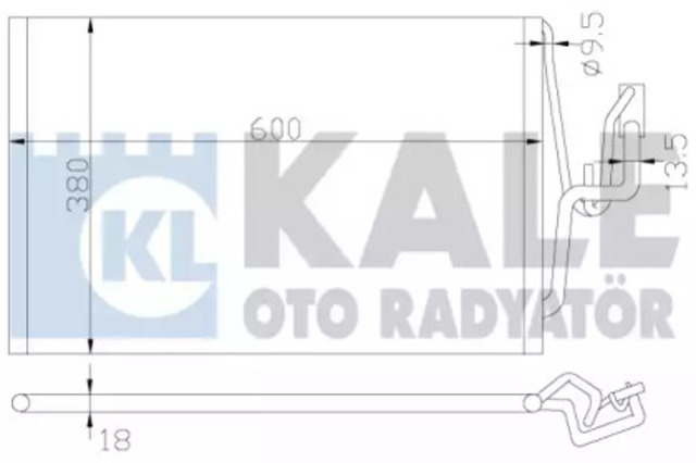 Радиатор охлаждения кондиционера 382000 KALE