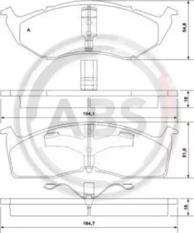 Тормозные колодки 38642 ABS