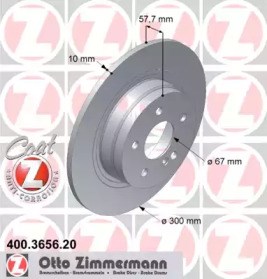 Задний дисковый тормоз 400365620 ZIMMERMANN
