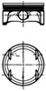 Поршень в комплекте на 1 цилиндр, STD 40348600 KOLBENSCHMIDT