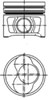 Поршень в комплекте на 1 цилиндр, 1-й ремонт (+0,25) 40409610 KOLBENSCHMIDT