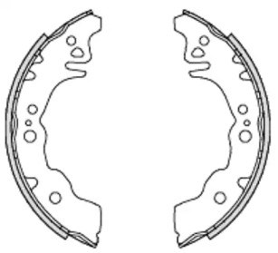 Задние барабанные тормозные колодки 423000 REMSA