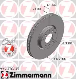 Передний тормозной диск 440312820 ZIMMERMANN