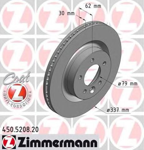 Тормоз дисковый передний 450520820 ZIMMERMANN