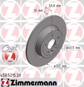 Дисковый тормоз 450521520 ZIMMERMANN