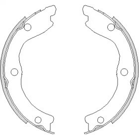 Колодки ручника/стоянкового гальма 473600 Remsa