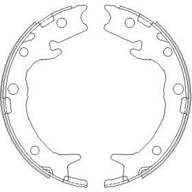 Колодки ручника/стоянкового гальма 473700 Remsa