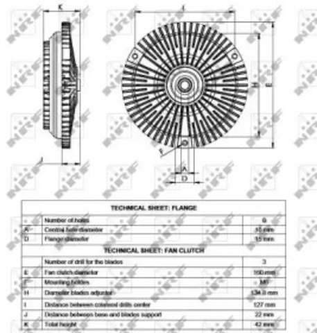 Муфта вентилятора охлаждения 49530 NRF