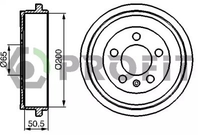 Барабан гальмівний задній 50200077 Profit