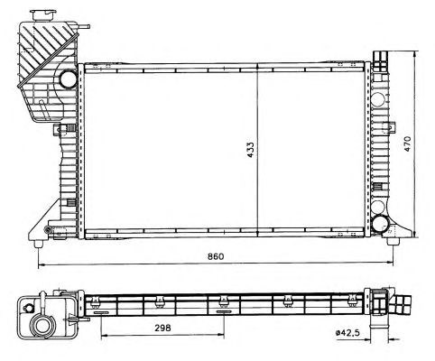 Радиатор 50557 NRF