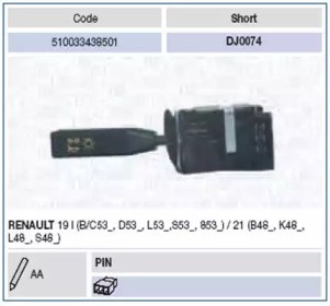 Левый подрулевой переключатель 510033438501 MAGNETI MARELLI
