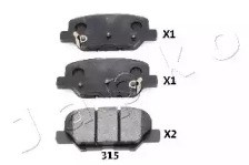 JAPKO 51315 Колодки тормозные задние дисковые в наличии Одесса