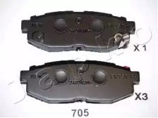 Колодки тормозные дисковые комплект 51705 JAPKO