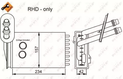 Радиатор отопителя салона 53402 NRF