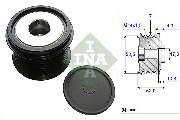 Шків генератора 535020910 INA