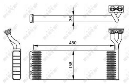 Радиатор отопителя 54285 NRF