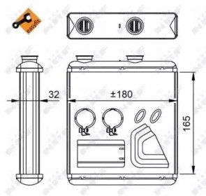 Радиатор отопителя салона 54298 NRF