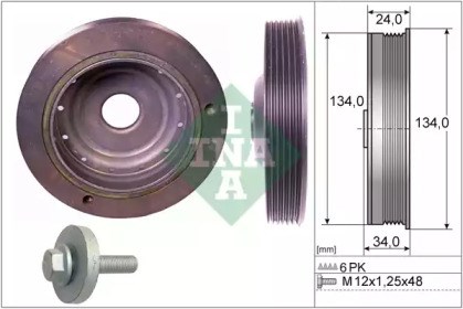 Шкив-демпфер коленвала 544009120 INA