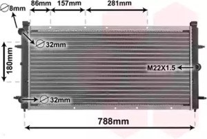 Радиатор охлаждения 58002114 VAN WEZEL