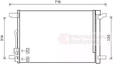 Радиатор охлаждения кондиционера 58005335 VAN WEZEL