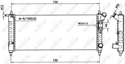 Радиатор охлаждения 58154 NRF