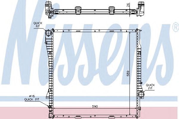Радиатор охлаждения 60788A NISSENS