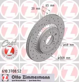 610370852 ZIMMERMANN Диск тормозной задний купить в Каменское