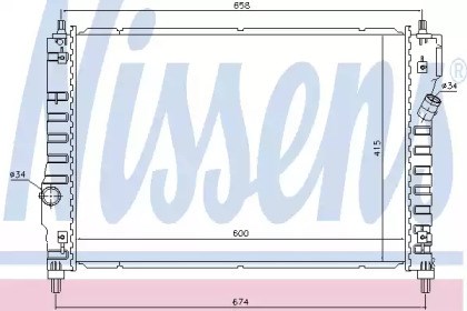 Радиатор охлаждения 61628 NISSENS