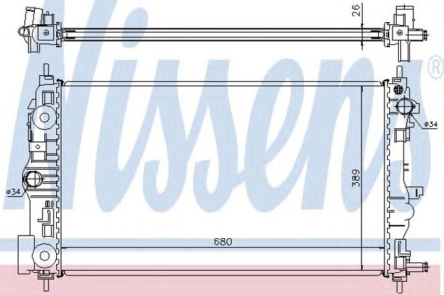 NISSENS 61676 Радиатор в наличии Ровно
