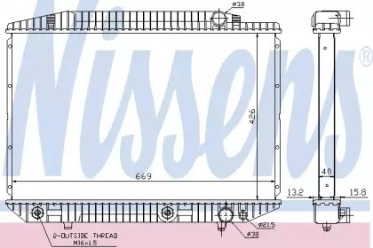 Радиатор охлаждения 62727A NISSENS
