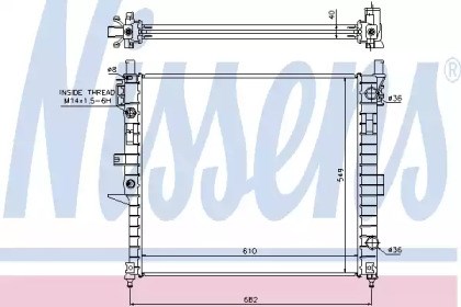 Радиатор охлаждения 62787A NISSENS