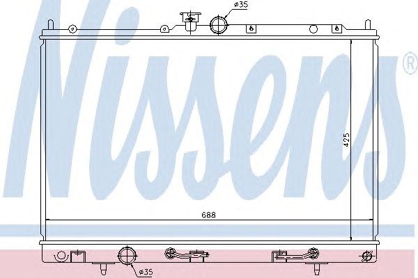 Радиатор основной 62893 NISSENS