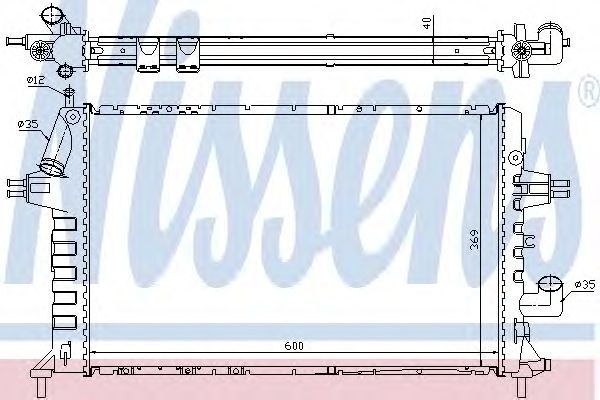 Радиатор водяной 63021A NISSENS