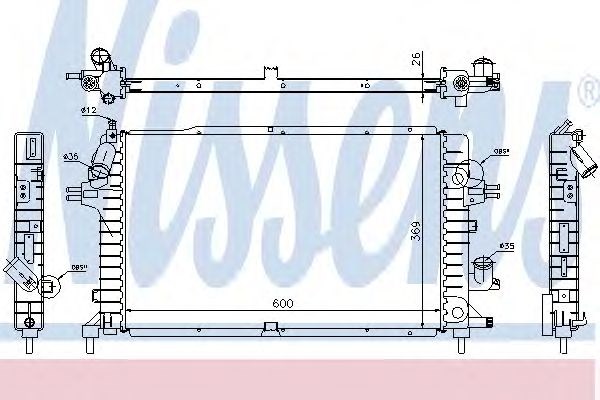 Радиатор охлаждения 63029A NISSENS
