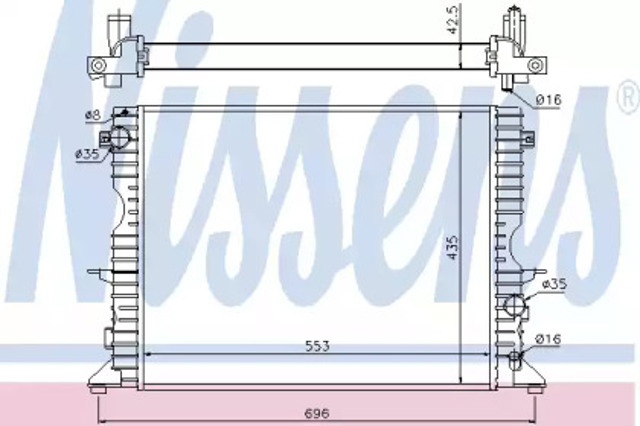 Радиатор охлаждения 64311A NISSENS